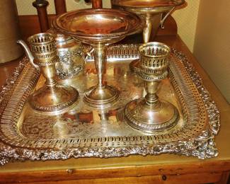 Sterling Compote Candleholders