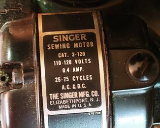 Tag on Sewing Machine