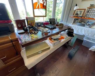 table & bench & office supplies