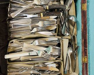 Flatware including some Victor S Co A1 overlay