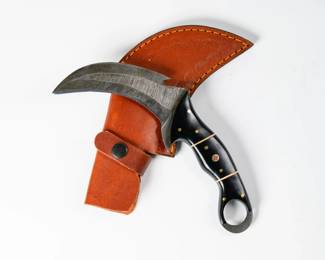 Lot 103b | Handmade Damascus Steel Karabit Knife