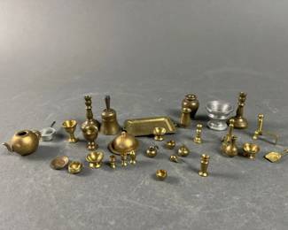 Lot 324 | Vintage Brass Miniature/Dollhouse Items