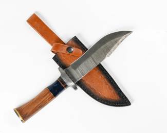 Lot 103l | Handmade Damascus Steel Bowie Knife