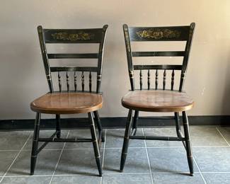 Lot 282 | Hitchcock Stenciled Maple Chairs