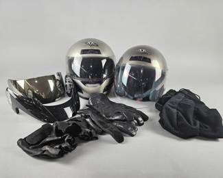 Lot 227 | Two Vega Motorcycle Helmets & More!