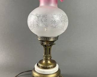 Lot 94 | Vintage Electric Oil Hurricane Lamp
