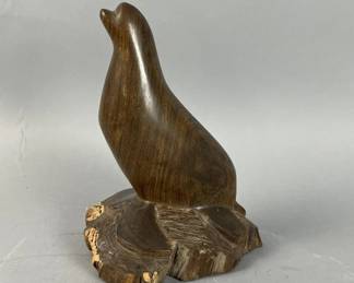 Lot 5 | Carved Wood Seal Statue