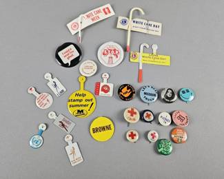 Lot 150 | Vintage Tab Pins, Small Pinbacks & More!