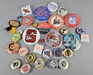 Lot 125 | Vintage Sports Team Pinback Button Variety