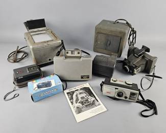 Lot 49 | Vintage Dark Room Light Boxes, Polaroids & More!
