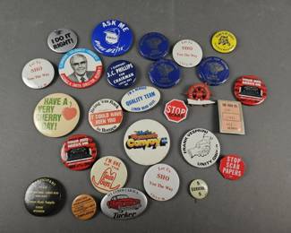 Lot 151 | Vintage Pinbacks and Buttons
