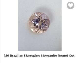 1.16 round cut marropino morganite 