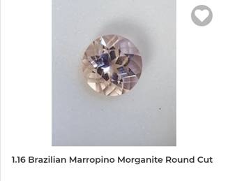 1.16 round cut marropino morganite
