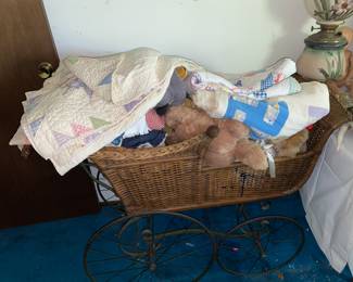 Antique baby buggy 