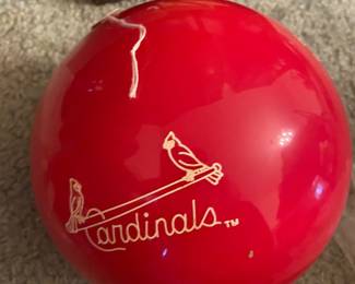 MLB Bowling Ball Cardinals - no holes drilled