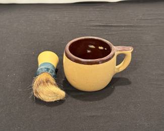 vintage shaving mug and brush