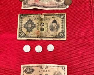 Japanese currency collection