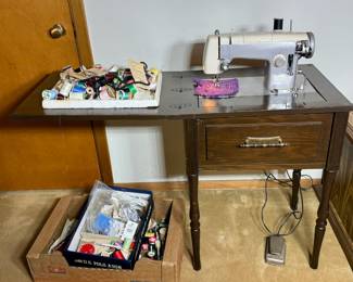 Kenmore sewing machine and cabinet and accessories