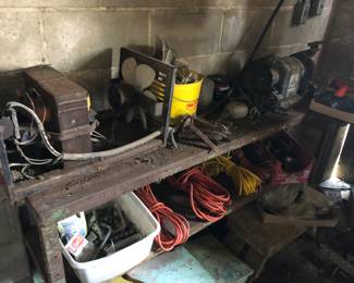 welder, grinder, extension cords