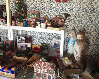 Christmas decorations, Blow Mold Mary, Joseph, & Baby Jesus
