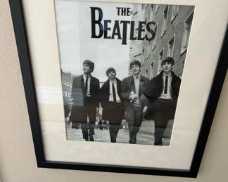  1964 Framed & Matted Print of The Beatles Walking the Streets of London 