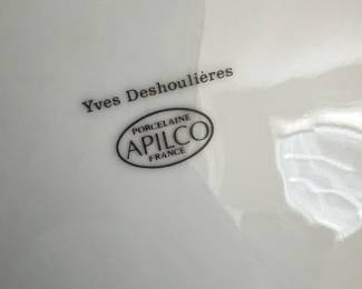 Set of 4 Apilco France Porcelain Square Dip Bowls