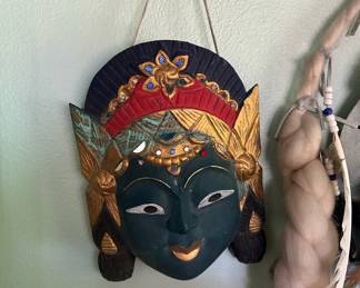 Wood Carved Indonesian Mask