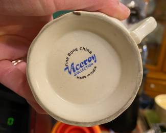 Pair of Viceroy Collection Fine Bone China Floral Mugs