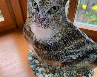 Standing Cat Slim Form Vase 