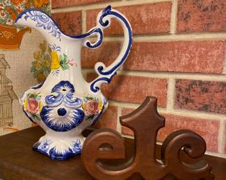 Wood Carved Desk Sign " Etc."