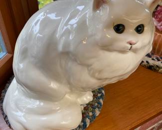 Ceramic Persian Cat Statue 