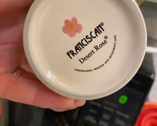 Set of 4 Franciscan Desert Rose Mugs