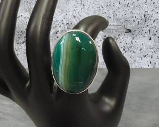 Botswana Agate Sterling Silver Ring See Video