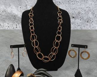 All About That Brassy Copper Jewelry Necklace  Earrings  Bracelets