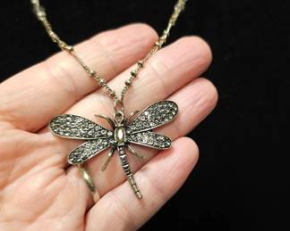 Marcasite Dragonfly Necklace
