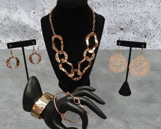 Cool In Copper Colors Jewelry Lot  Necklace  Earrings  Bracelet