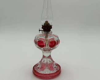 Mini Cranberry Bullseye Lamp