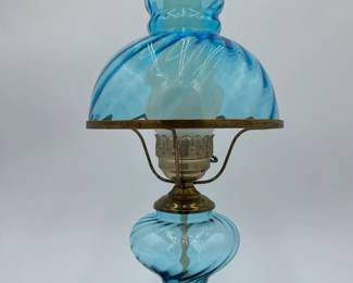 Blue Swirl Lamp
