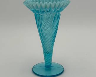 Blue Opalescent Vase