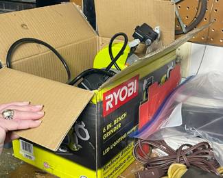 Numerous power tools, including Ryobi
