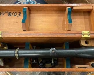 Vintage surveyors lens (also has wooden stand)