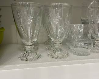 Vintage etched Boopie glasses 