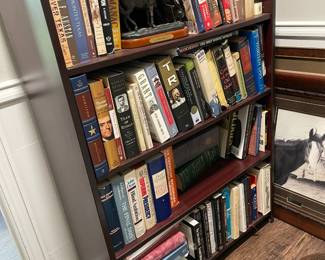 Hundreds of books and several bookcases