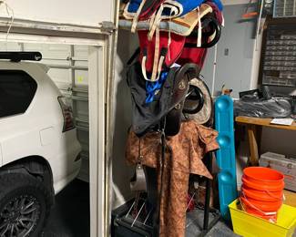 Western and English saddles, tack and gear.