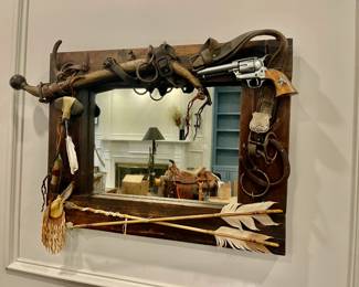 Western inspired mirror - truly a conversation piece!