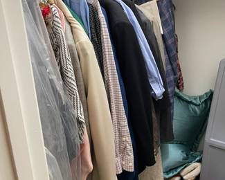 Beautiful mens clothing - cashmere jackets, tuxedos, suits, sports coats, slacks - many custom tailored.