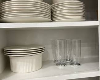 French country white dish set