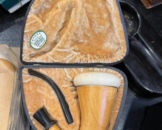 Turkish  made tobacco pipes - many beautiful carved wooden pipes from Italy as well.