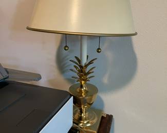 Heavy brass pineapple lamp