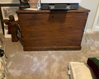 Handmade antique blanket chest